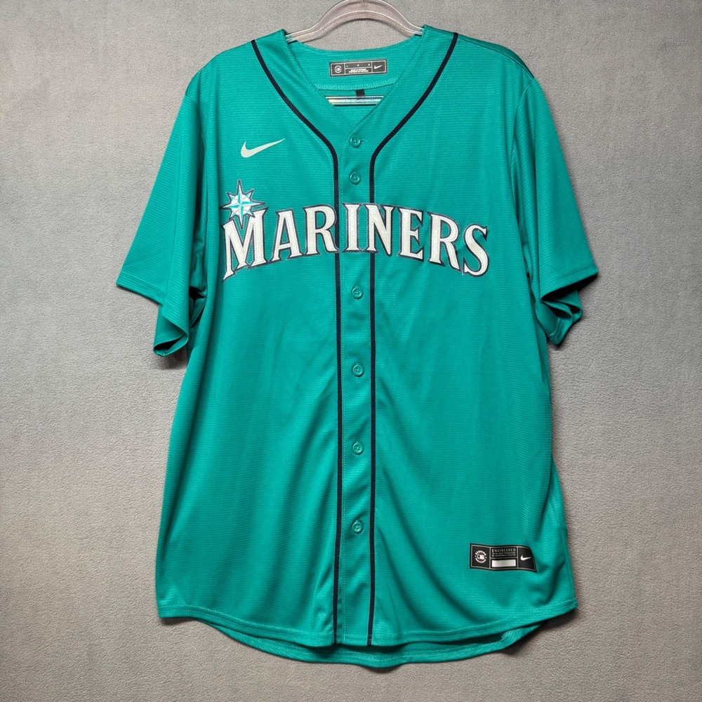 Seattle Mariners Cal Raleigh Nike Teal Alternate Limited Jersey L MLB Baseball